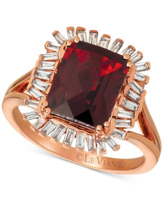 Le Vian - Deep Sea Blue Topaz™ (3-1/3 ct. t.w.) & Diamond (1/3 c.t. t.w.) Ring in 14k Rose Gold (Also available in Pomegranate Garnet™, Cinnamon Citrine&reg; & Chocolate&reg; Quartz)
