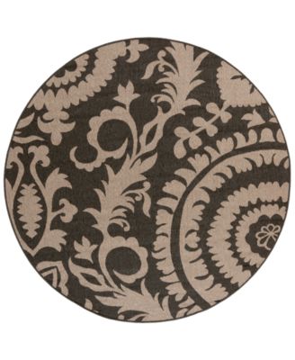 Surya - Alfresco ALF-9615 Black 8'9" Round Area Rug