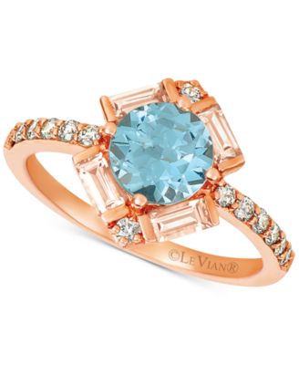 Le Vian - Multi-Gemstone (1-1/3 ct. t.w.), and Nude Diamond (1/4 ct. t.w.) Ring in 14k Strawberry Gold