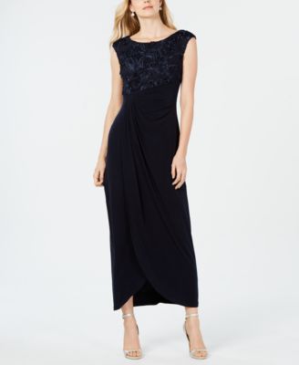 Connected - Soutache Faux-Wrap Gown