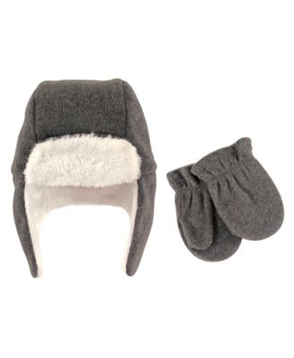 Hudson Baby - - Baby Boys and Girls Fleece Trapper Hat and Mitten Set
