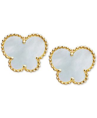 EFFY Collection - Mother-of-Pearl Butterfly Stud Earrings in 14k Gold