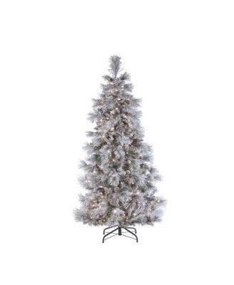 Sterling - 7ft. Pre-Lit Lightly Flocked Snowbell Pine with 450 Twinkle Lights
