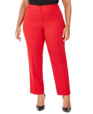 Kasper - Plus Size Straight-Leg Pants