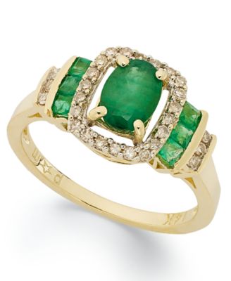 Macy's - Sapphire (1-3/8 ct. t.w.) and Diamond (1/5 ct. t.w.) Ring in 14k Gold (Also available in Ruby and Emerald)