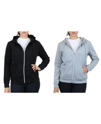 Galaxy By Harvic - Women's Fleece-Lined Zip Hoodie 2 Pack