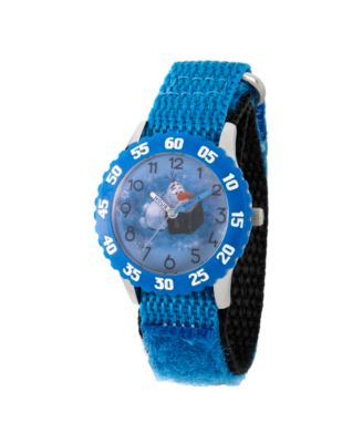 ewatchfactory - Disney Frozen 2 Olaf Boy's Stainless Steel Time Teacher, Blue Bezel Watch 32mm
