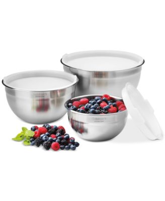 Cuisinart - Stainless Steel Mixing Bowls with Lids, Set of 3