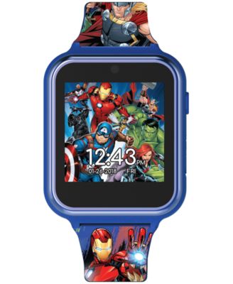 Accutime - Kid's Avengers Silicone Strap Touchscreen Smart Watch 46x41mm