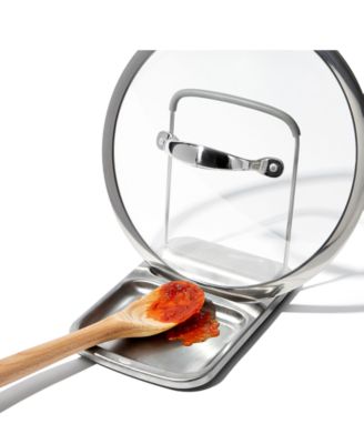 OXO - Good Grips Stainless Steel Spoon Rest with Lid Holder