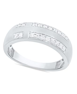 Macy's - Men's Diamond Cross Band (1/4 ct. t.w.)