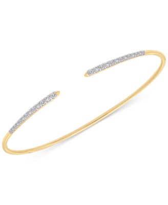 Wrapped - Diamond Skinny Cuff Bangle Bracelet (1/4 ct. tw) in 14k Gold