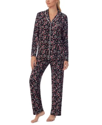 Cuddl Duds - Knit Notch Collar Pajama Set