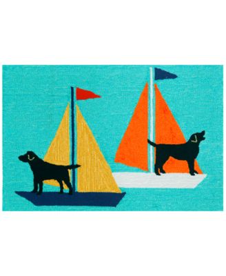 Liora Manne' - Liora Manne Front Porch Indoor/Outdoor Sailing Dogs Area Rug
