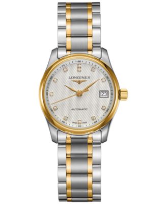 Longines - Women's Swiss Automatic Master Diamond Accent 18k Gold & Stainless Steel Bracelet Watch 29mm