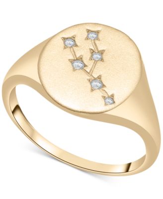 Wrapped - Diamond Taurus Constellation Ring (1/20 ct. t.w.) in 10k Gold
