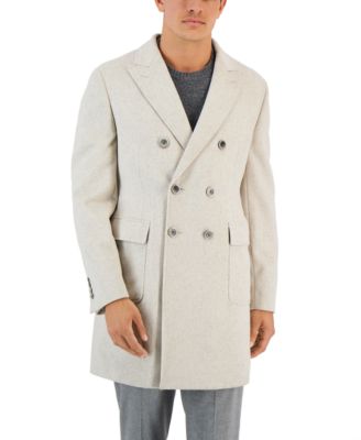 Tallia - Men's Slim-Fit Double-Breasted Overcoat