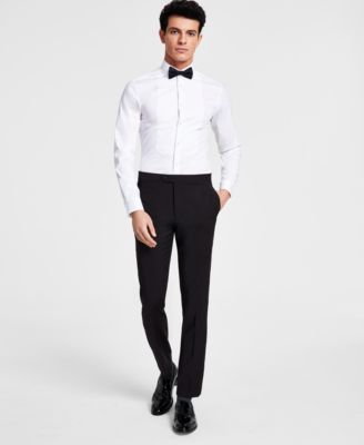 Calvin Klein - Men's Slim-Fit Wool Tuxedo Pants