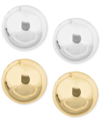 Nine West - Gold-Tone and Silver-Tone Stud Duo Earring Set
