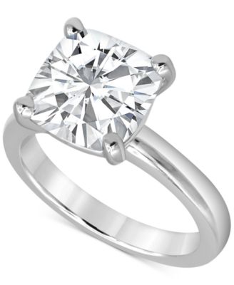 Badgley Mischka - Certified Lab Grown Diamond Cushion-Cut Solitaire Engagement Ring (5 ct. t.w.) in 14k Gold