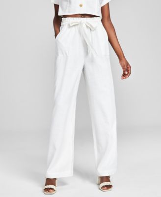 And Now This - Women's Tie-Waist Paperbag Pants