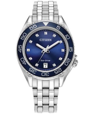 Citizen - Women's Sport Luxury Diamond Accent Stainless Steel Bracelet Watch 35mm