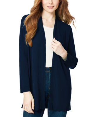 Jones New York - Women's Relaxed V-Neck Open Cardigan