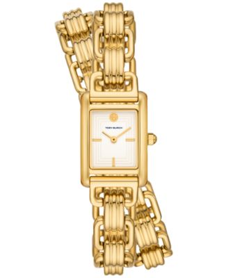 Tory Burch - Women's The Eleanor 3-in-1 Gold-Tone Stainless Steel Bracelet Watch 19mm