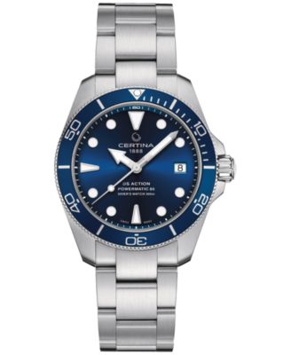 Certina - Unisex Swiss Automatic DS Action Diver Stainless Steel Bracelet Watch 38mm