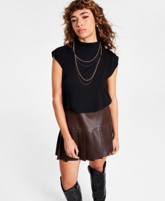 Bar III - Women's Short-Sleeve Blouson Top