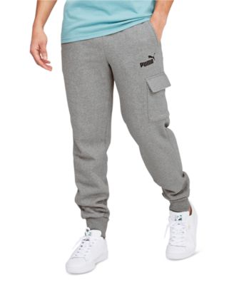 Puma - Men's Ess Logo-Print Fleece Cargo Jogger Pants