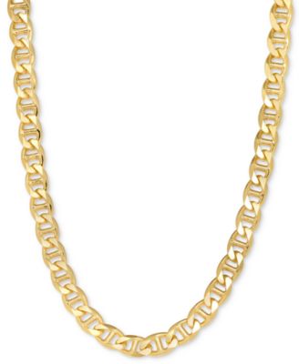 Macy's - Men's Mariner Link 22" Chain Necklace in 14k Gold-Plated Sterling Silver
