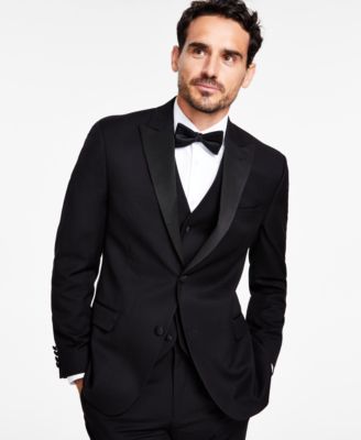 Alfani - Men's Slim-Fit White Floral Medallion Suit Jacket