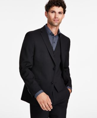 Alfani - Men's Slim-Fit Stretch Navy Blue Solid Suit Jacket