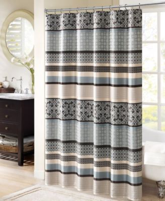 Madison Park - Princeton 72" x 72" Jacquard Shower Curtain