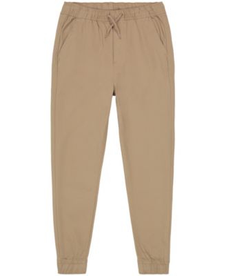 Nautica - Big Boys Evan Tapered-Fit Stretch Khaki Joggers with Reinforced Knees