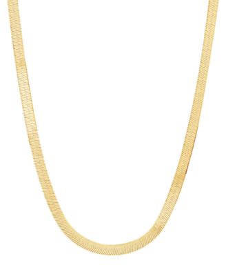 Macy's - Polished & Beveled Herringbone Link 22" Chain Necklace