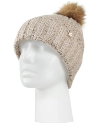 Heat Holders - Women's Marseille Ribbed Roll Up Pom-Pom Hat