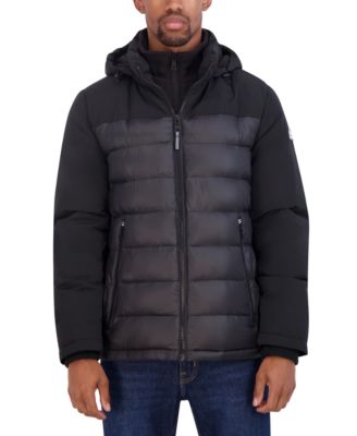 Nautica - Men's Mixed Media Puffer Jacket