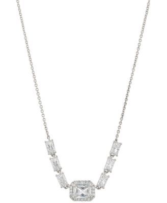 Eliot Danori - Silver-Tone Crystal Frontal Choker Necklace, 13" + 4" Extender