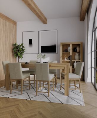 Furniture - Davie Dining 7pc Set (Counter Height Rectangular Table + 6 Counter Height Chair)