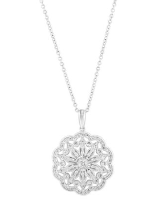 EFFY Collection - Diamond Snowflake Pendant Necklace (1/3 ct. t.w.) in 14k White Gold