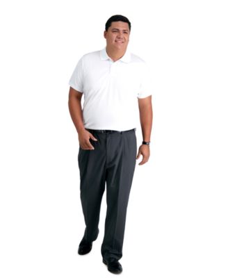 Haggar - Men's Big & Tall Premium Classic-Fit Performance Stretch Non-Iron Pleated Dress Pants