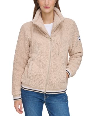 Tommy Hilfiger - Women's Zip-Front Fleece Bomber Jacket