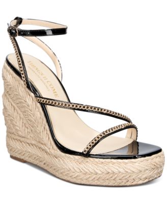 THINGS II COME - Women's Dina Luxurious Asymmetrical Wedge Espadrilles