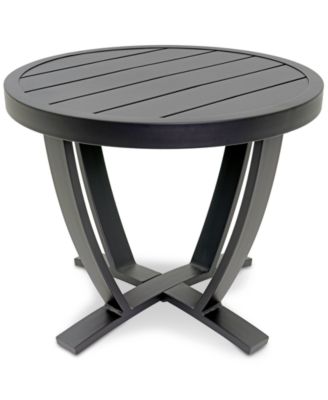 Agio - Astaire 24" Round Outdoor Slat Top End Table