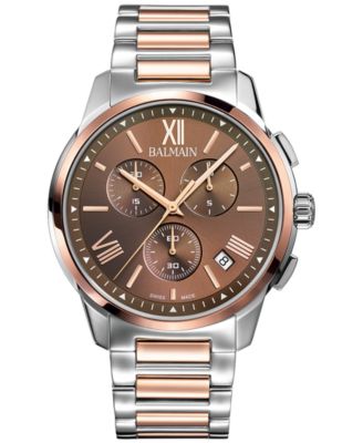 Balmain - Men's Swiss Chronograph Madrigal Two-Tone Stainless Steel Bracelet Watch 42mm