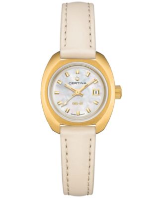Certina - Women's Swiss Automatic DS-2 Lady Beige Strap Watch 28mm