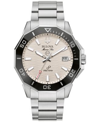 Bulova - Men's Marine Star Stainless Steel Bracelet Watch 43mm