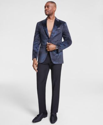 Tallia - Men's Slim-Fit Floral Velvet Sport Coat
